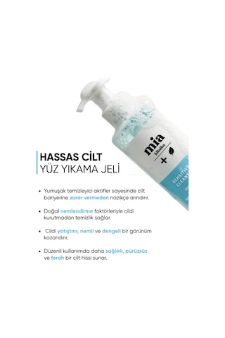 Mia Klinika Hassas ve Kuru Ciltler İçin Arındırıcı ve Nemlendirici Yüz Yıkama Jeli 200 ML