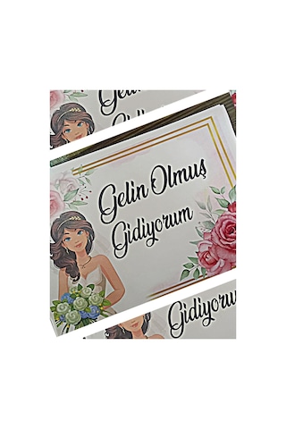 Gelin Çeyiz Koli Etiketi--a4--10 Adet--kişiye Özel-demodijital Diğer