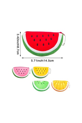 Suofeng Meyve Desenli Süper Yumuşak Kısa Kadife Cüzdan Seti: 5 Adet Çarpıcı Portföy, Telefon & Kart Çantası, Çeşitli Renk Seçenekleri Renkli