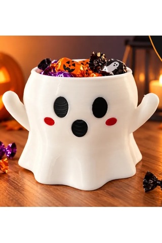 Halloween Cadılar Bayramı Dekoratif Sevimli Hayalet Şekerlik Şeker Kasesi Masa Üstü Dekor