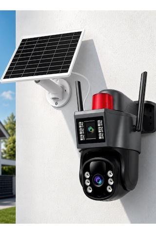 O-kam Pro Okam-7015 4g Solar Güneş Enerjili Çift Lensli Ptz Dış Mekan Güvenlik Kamerası