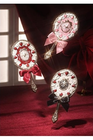 Flower Knows Çilekli Aşk Tanrısı El Aynası,vintage Romantik Tasarım Ayna / Dresuar Çok Renkli