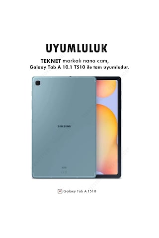 Samsung Galaxy Tab A 10.1 T510 2019 Uyumlu Nano Kırılmaz Ekran Koruyucu Şeffaf Cam Koruyucu Kılıf
