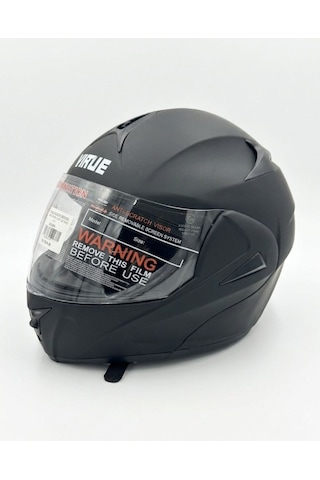 Vrt - Çene Açılır Vizörlü Kask Md-808 Mat Siyah M