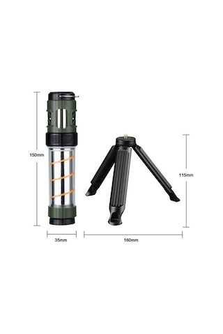 Artfulabode Yürüyüşü Taşınabilir Siyah Sivrisinek Şarj Ortam Modunu Led Kovucu Kamp Kamp Işığı Işığı İçin Fonksiyonlu Feneri El Edilebilir Destekler Dağ Çok Çadır Balıkçılık Aydınlatma 5 Kp Siyah