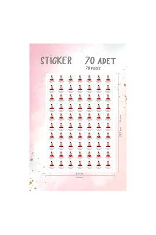 Kişiye Özel Kına Gelin Hamamı Süs Etiketi Beyaz Sticker 70 Adet