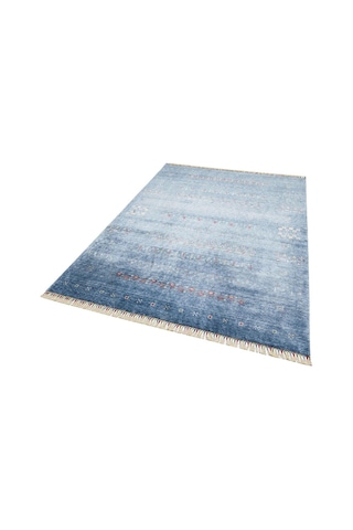 Hoom Rugs Nepal Zr 06 Bambu Viskon Mavi Modern Uşak Desenli Halı Mavi