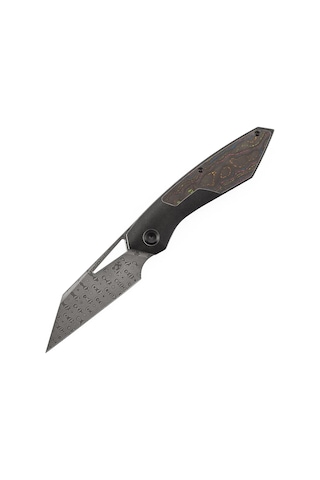 Kansept Strip 80'ler Kamuflaj Karbon Fiber + Siyah Kaplama Titanyum Sap Damascus Çelik Çakı K1113a4 Kum