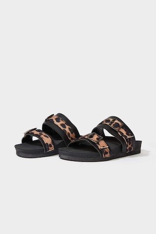 DeFacto Kız Çocuk Leopar Desenli Düz Taban Terlik E7809A825SMKR1 Çok Renkli