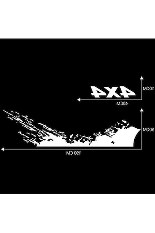 Artfulabode Sticker Road Off Kamyon Grafik Dış Dağ Çıkartması Beyaz Araç Aksesuarları 50cm 4x4 40 4 190 10cm + Xe