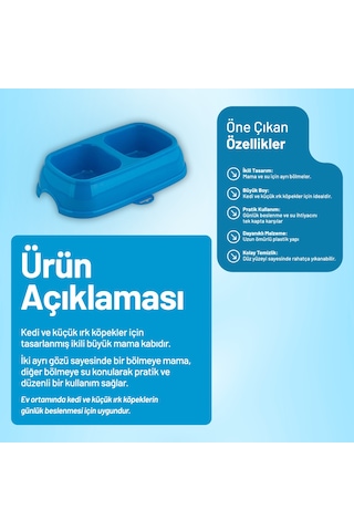 Kedi Ve Köpek İkili Büyük Mama Kabı - 10 Adet