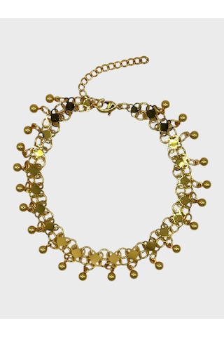 Arnes Jewelry Çelik 22 Ayar Altın Kaplama Küçük Boy Kişnişli Bileklik Ar616nes Ar643nes Gold