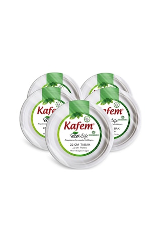 Kafem Ekolojik Karton Tabak 22 cm 25 li X 5 Paket
