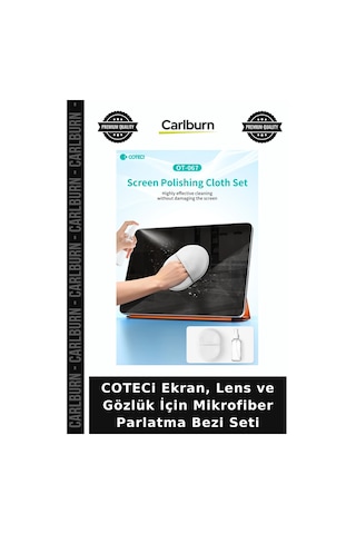 Coteci Ekran, Lens Ve Gözlük İçin Mikrofiber Parlatma Bezi Seti Bez Yüzey Temizleme
