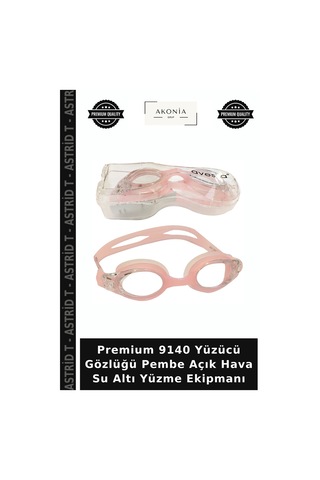 Premium 9140 Yüzücü Gözlüğü Pembe Açık Hava Su Altı Yüzme Ekipmanı