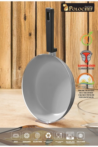 Polochef Seramik Tencere Seti 7 Parça Gri Gri