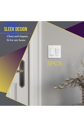 Trendooze Suntek 5 Adet Amerikan Standart Dubleks Priz Plakaları, Priz Plakası Seti