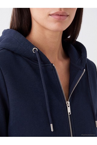 Lcw Everyday Lacivert Kalın Oversize Kadın Fermuarlı Sweatshirt