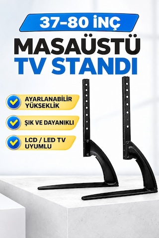 32-75" Evrensel Masaüstü Tv Stand Sabit Ekran Ayarlanır Yükseklik