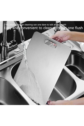 Titanyum Kesme Tahtası Çift Taraflı Titanyum Mutfak Doğrama Tahtası S202412275229 A Diğer