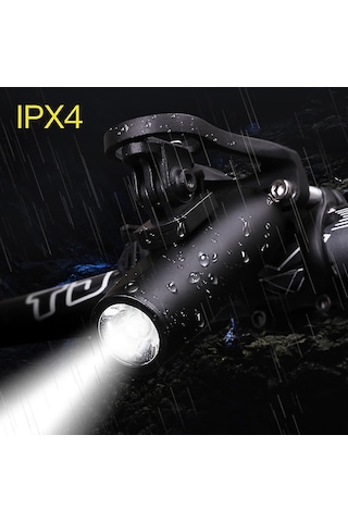 Xindoker Gopro Uyumlu Bisiklet Farı Ve Arka Işığı - Usb Şarjlı, 300 Lumens, Ipx4 Su Geçirmez, Alüminyum, 2200mah Pil
