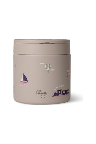 Citron Vakumlu Paslanmaz Çelik Yemek Termosu 350 Ml - Vehicles Bej