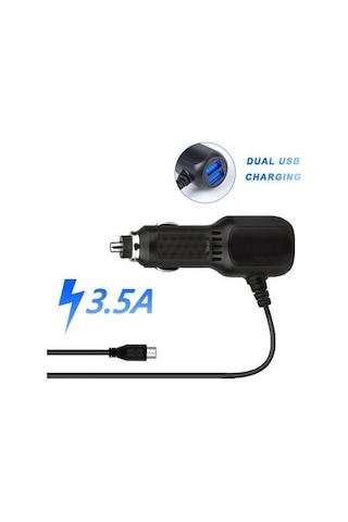 Micro Usb Kablolu Şarj Cihazı 2 Port Usb Micro Usb Çakmak Şarj Aleti