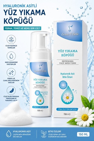 Hyaluronik Asitli Yüz Yıkama Köpüğü 150 Ml Nemlendirici Yüz Temizleme Köpüğü