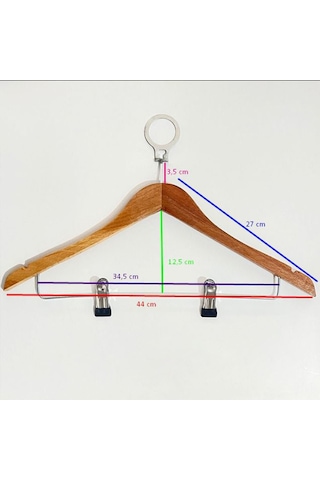 25 Adet Otel Tipi Ahşap Mandallı Etek Pantolan Elbise A... Ahşap