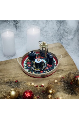 Hasır Sepet, Digital Baskılı Jüt Ip Sepet, Dekoratif Tepsi, Hediyelik Sepet, Hasır Sunum Tepsi