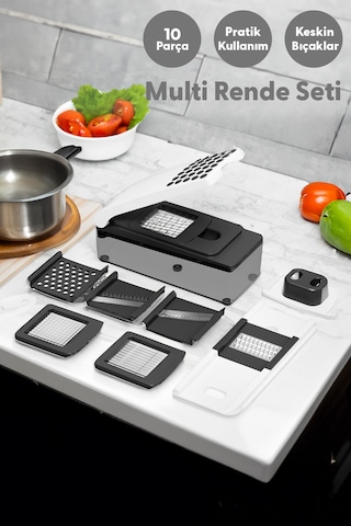 Tohana Multi Rende Seti - Pratik Sebze Meyve Dilimleyici Doğrayıcı 10 Parça Set Diğer