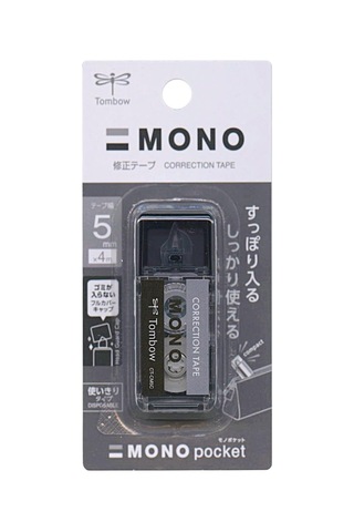 Tombow Mono Pocket Şerit Silici 5mmx4m Siyah Genel