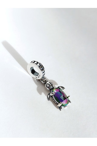 Gümüş Topazışıltılı Deniz Kaplumbağası Kadın Charm