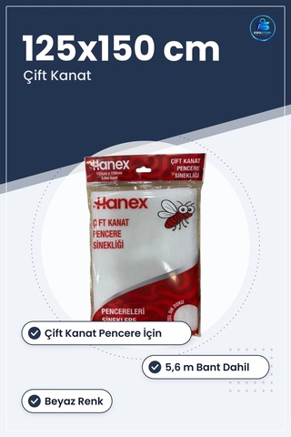Sinek Perdesi Çift Kanat Pencere Sinekliği 125x150 Cm Özel Sık Do