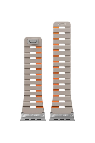 Watch Ultra 49mm Skinarma Gemini Serisi Tpu Magnetik Silikon Kordon Gri-turuncu Gri - Turuncu
