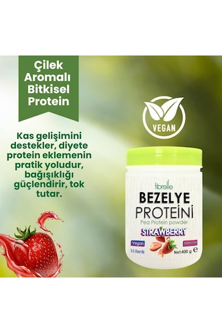 Fibrelle Bezelye Protein Çilek Aromalı 400 G
