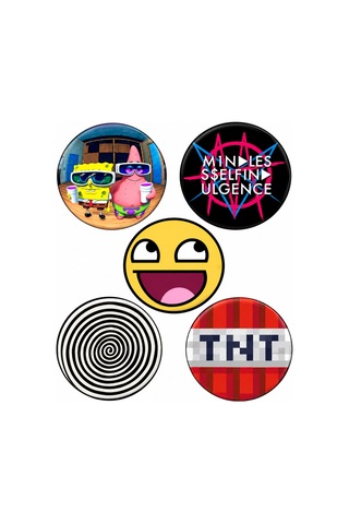 Minikutunuz 15 Li Trend Rozet Seti Karışık Popüler Tasarımlar Sticker Hediyeli İğneli Yaka & Çanta Rozeti Diğer