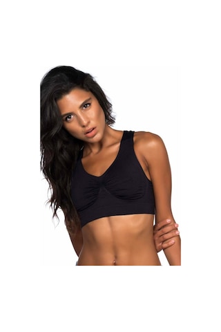 Pastimore Siyah Sporcu Sütyen Korse Siyah