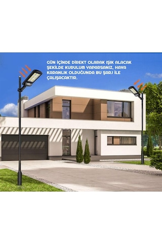 Unichrome Hareket Sensörlü 120 Led Solar Bahçe Lambası 3 Modlu Dış Mekan Aydınlatma