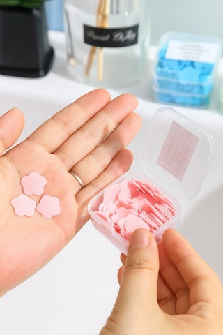 Pratik Hijyenik Çözüm 10 Adet Renkli Kağıt Sabun Kutusu 1000 Yaprak Kokulu Tek Kullanımlık El Sabunu Çok Renkli