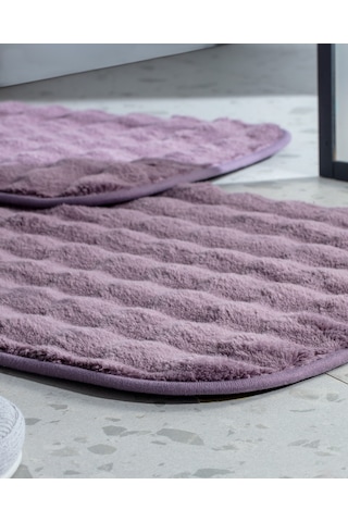 Madame Coco Reflet Bubble 2'li Banyo Paspası - Koyu Mürdüm 8684427127902 Çok Renkli