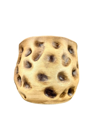 Bitki Tasarımı Ev Dekorasyon Aksesuar Naturel Desenli Toprak Saksı Saksılık Salon Çiçeklik 19 Cm