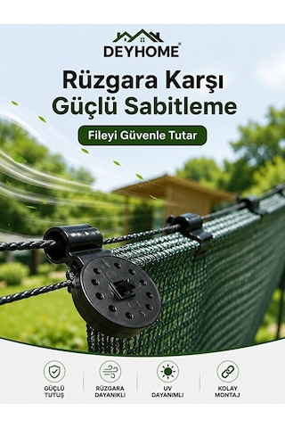 Deyhome Gölgelik Sabitleme Klipsi Uv Dayanımlı Sera, Bahçe Filesi, Gölgelik Tente Ve Tarım Ağı Sabitleyici K Genel