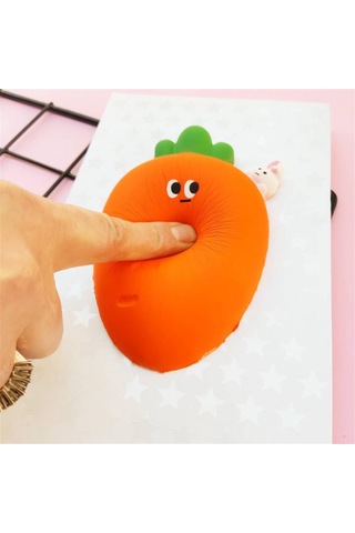 Kişiye Özel Sevimli Havuç Squishy Defter Kokulu Kalem Jel Kalem