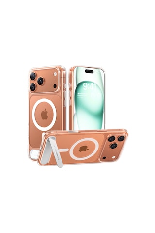 Torras Apple iPhone 17 Pro Max / 18 Pro Max Uyumlu P Stand Serisi Magsafe Kılıf Şeffaf