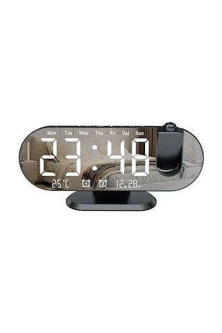 Valkyrie Projeksiyon Çift Alarm Dereceli Led Masa Saati Genel