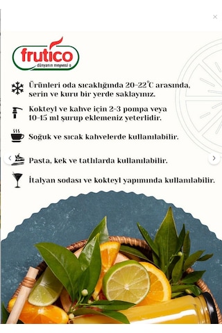Kokteyl Şurubu Sosu Seti 6 85cl 6x850ml