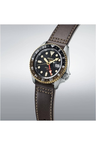 Seiko Ssk036j Otomatik Kahverengi Deri Kordon 10 Atm 42 Mm Erkek Kol Saati Gri