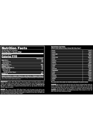 Animal, 100% Whey Protein 908 Gr Vanilya Aromalı Vanilya