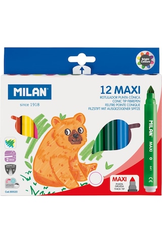 Mılan 80020 Maxı Jumbo Keçeli Kalem 12Li N11.8851